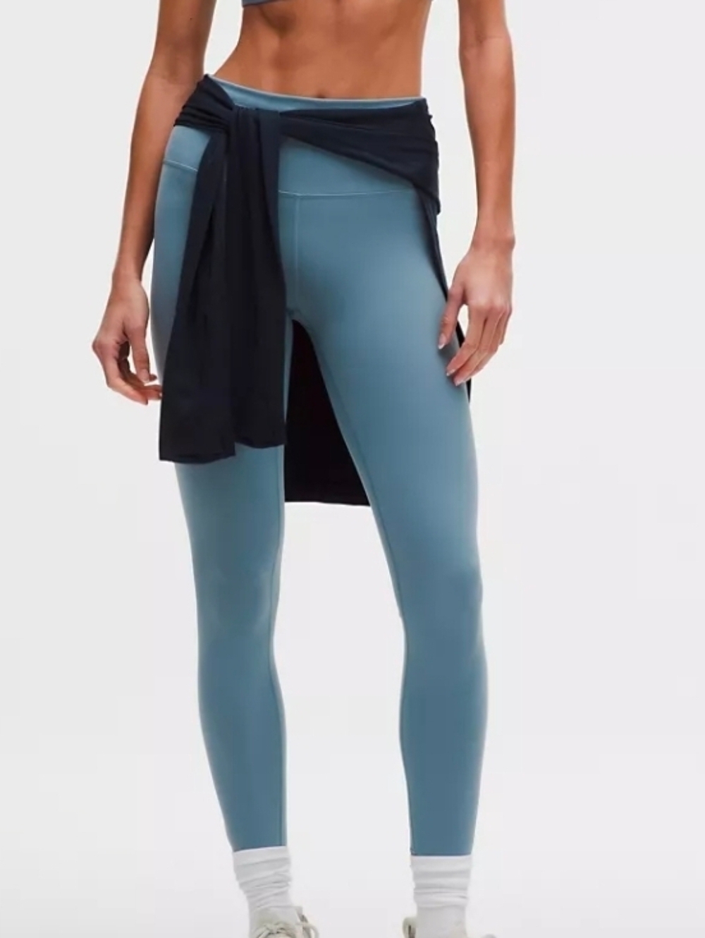 Lululemon Wunder Under High-Rise Leggings Size 2 25" Inseam Sage Gray Teal EUC